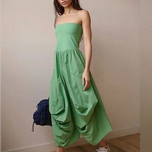 FP Movement Way Back Convertible One-Piece Jumpsuit Green NWOT